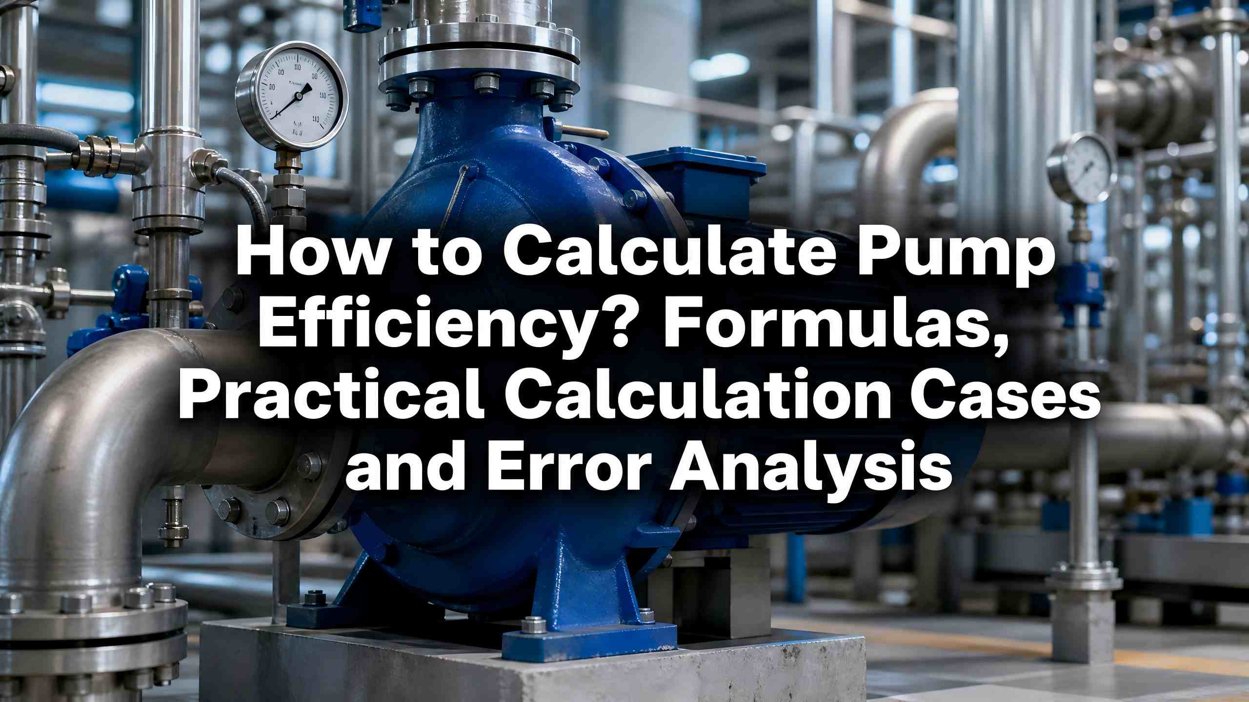Bagaimana Menghitung Efisiensi Pompa? Rumus, Kasus Perhitungan Praktis dan Analisis Kesalahan